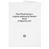 Pink Floral Unicorn Cards (Back)