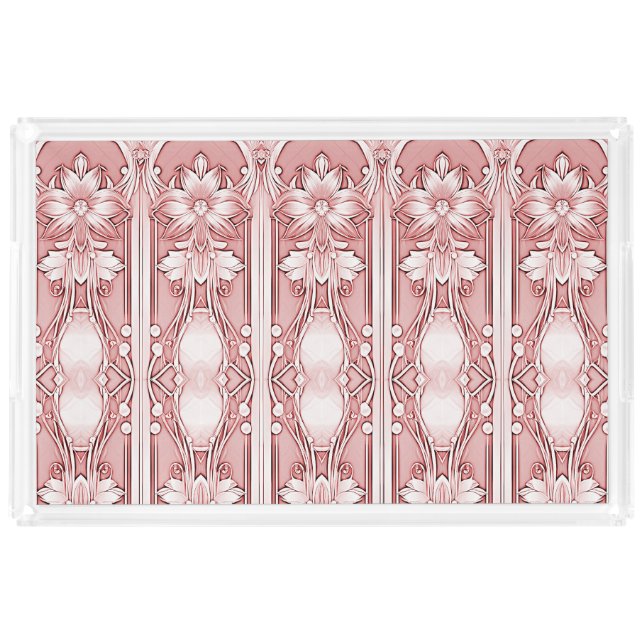 Pink Floral Vanity Tray (Front)