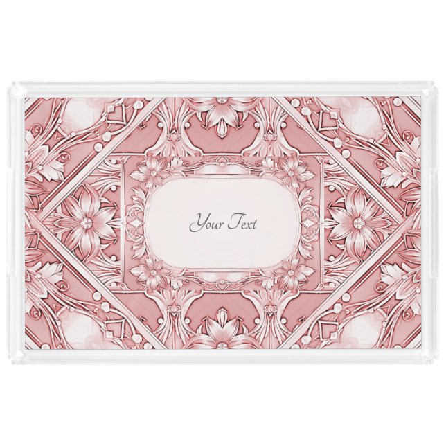 Pink Floral Vanity Tray (Front)