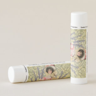 Pink Floral Victorian Woman Regency Lip Balm