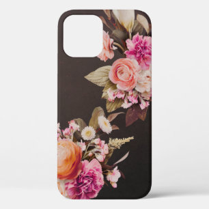 Pink Floral Vintage Elegant iPhone 12 Case