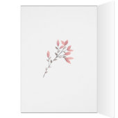 Pink Floral w/Gold Spatter Dots Blank Inside Card (Inside (Left))