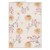 Pink Floral w/Gold Spatter Dots Blank Inside Card (Front)
