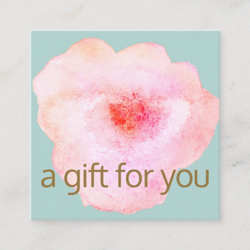 Pink Floral Watercolor Gift Certificate