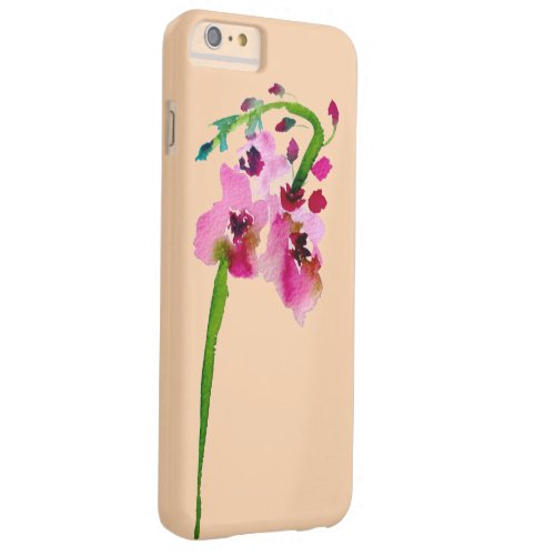 Pink floral watercolor verbascum blush flower barely there iPhone 6 plus case