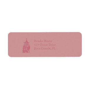 Pink Floral Watercolor Wedding Address Labels