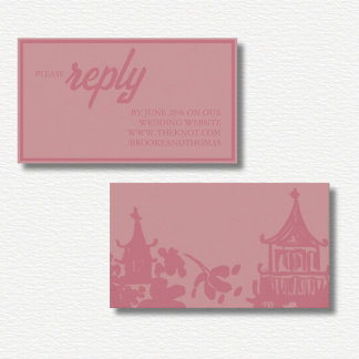 Pink Floral Watercolor Wedding  Enclosure Card
