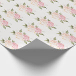 Pink Floral Watercolor Wedding Wrapping Paper<br><div class="desc">Pretty floral watercolor romantic beautiful gift wrap.  Pastel colors add to the beauty of this paper.</div>