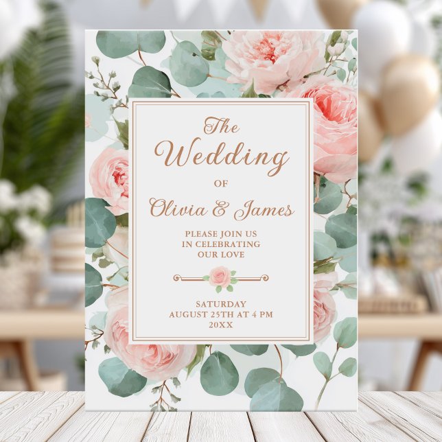 Pink floral wedding card (Creator Uploaded)