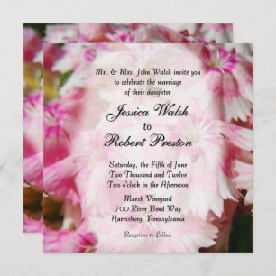 Pink Floral Wedding Invitations