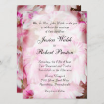 Pink Floral Wedding Invitations