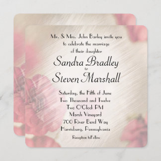 Pink Floral Wedding Invitations