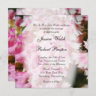 Pink Floral Wedding Invitations