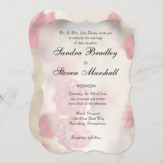 Pink Floral Wedding Invitations