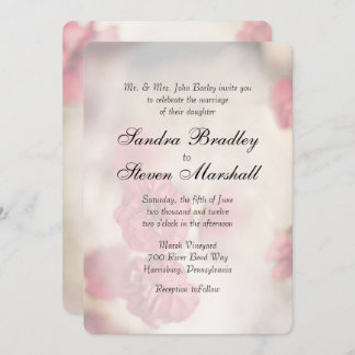 Pink Floral Wedding Invitations