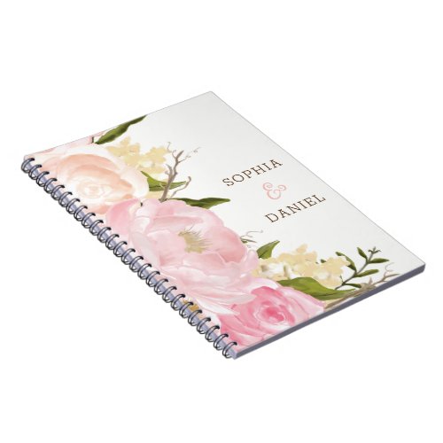 Pink Floral Wedding Planner Notebook