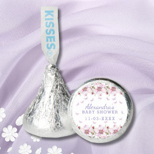 Pink Floral Whimsical Butterfly Baby Shower Hershey®'s Kisses®