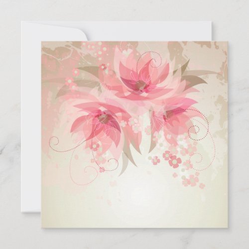 Pink Floral Whimsy Invitations