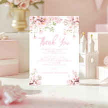 Pink Floral Wildflower Baby Girl Shower