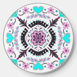 Pink floral wireless charger