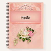 Pink floral with Diamond Tiara Princess Design