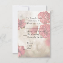 Pink Floral with Entree RSVP