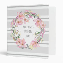 Pink Floral Wreath Watercolor Personalized