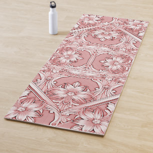 Pink Floral Yoga Mat