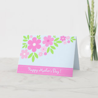 Pink florals - Card