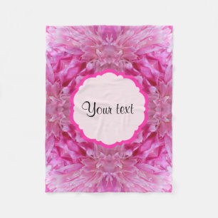 Pink Florals Fleece Blanket