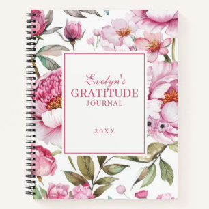 Pink Florals Gratitude Journal