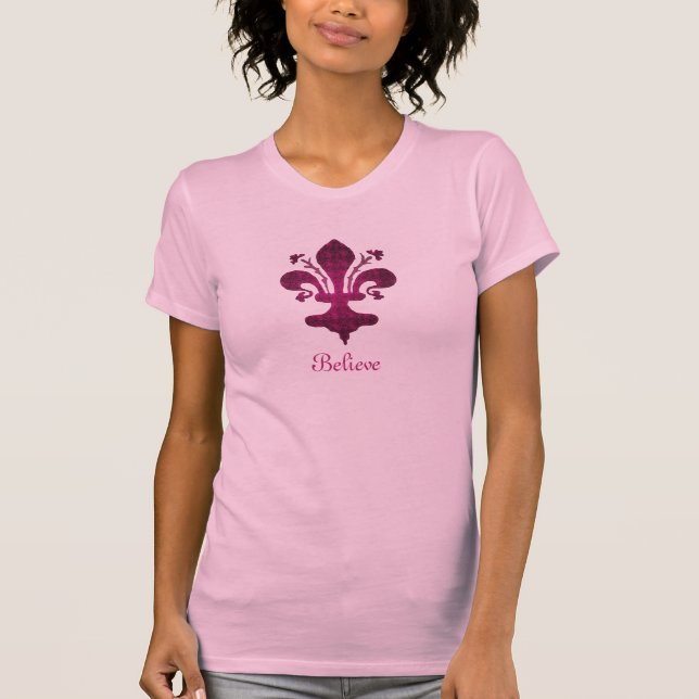 Pink Florence Fleur de Lis T-Shirt (Front)
