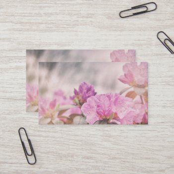 Pink Floret Floral Summer Blooms  Business Card by camcguire at Zazzle