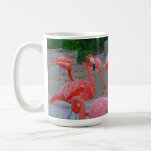Pink Florida Flamingos At The Beach Coffee Mug
