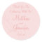 Pink Flourish Custom Wedding Favor Labels