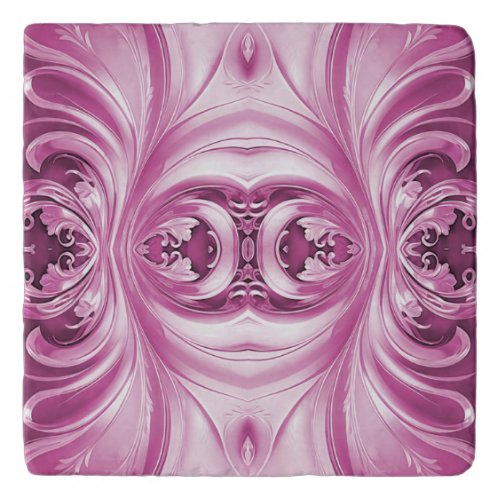 Pink Flourish Trivet