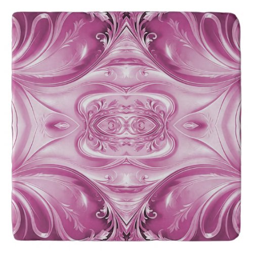 Pink Flourish Trivet