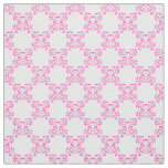 Pink Flourishes on White | Pretty Fabric