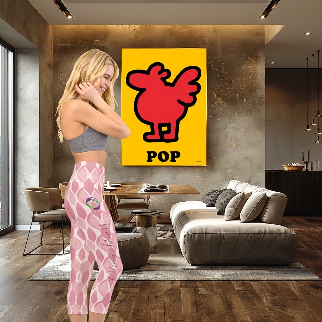 Pink Flow Leaf Pattern – Custom Elegant Fitness Capri Leggings (Creator Uploaded)