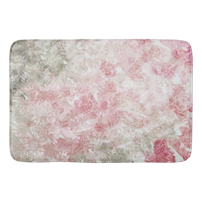 Pink Flower Abstract Art pinks flowers gardening   Bath Mat (Front)