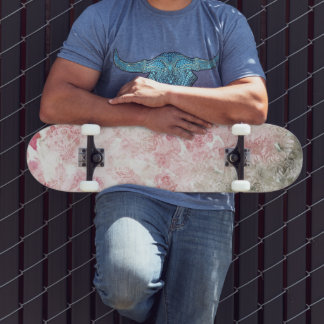 Pink Flower Abstract Art pinks flowers gardening   Skateboard