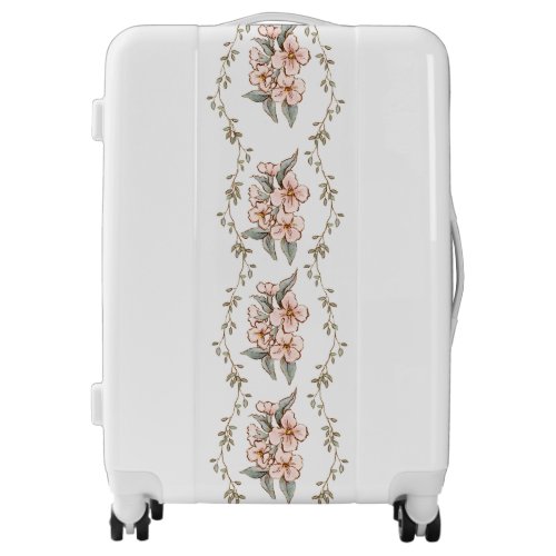  Pink Flower and Vine  Shabby Chic Luggage