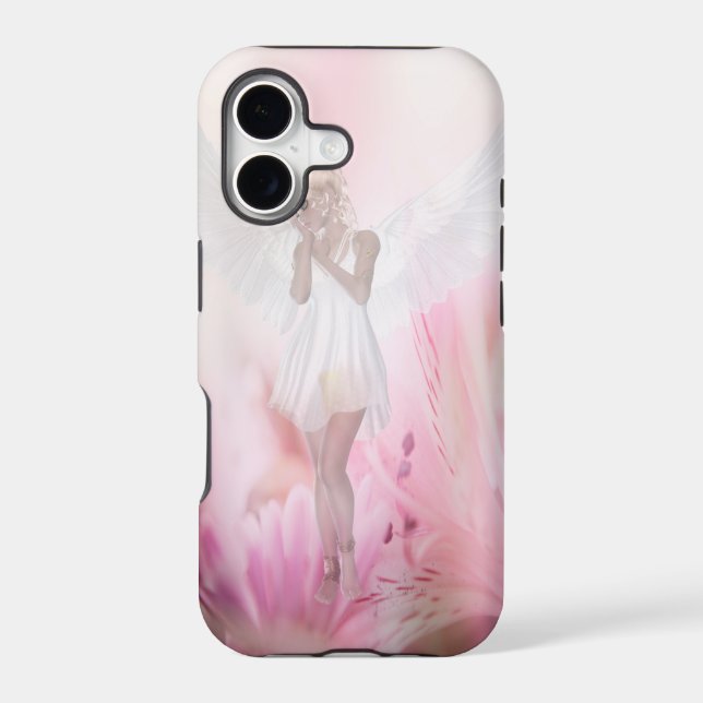 Pink Flower Angel Iphone Case (Back)