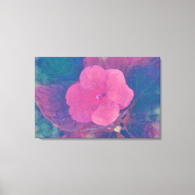 Pink Flower Art Garden Canvas Art Print (Front)
