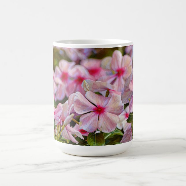 Pink Flower Art Garden Mug Cup (Center)