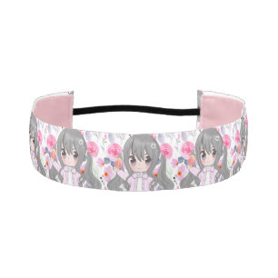 PINK FLOWER ATHLETIC HEADBAND