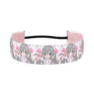 PINK FLOWER ATHLETIC HEADBAND