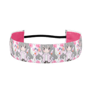 PINK FLOWER ATHLETIC HEADBAND