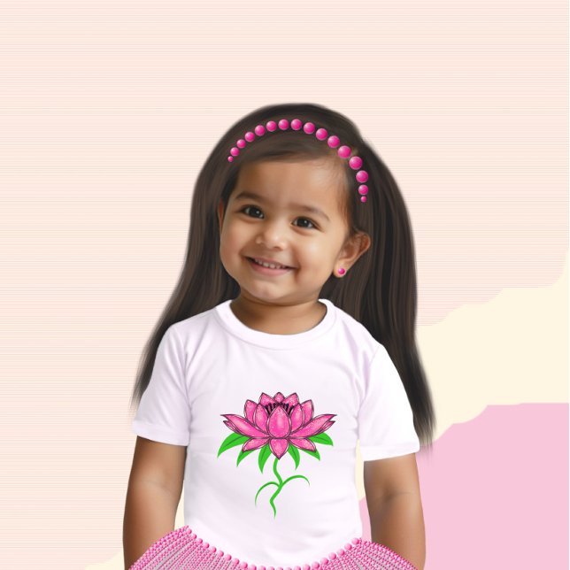 Pink flower baby T-Shirt (Creator Uploaded)