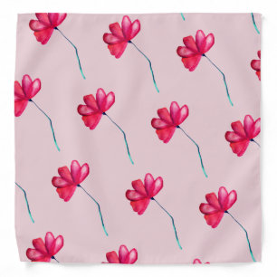 Pink Flower Bandana